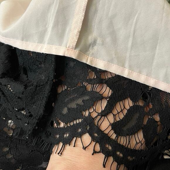 Vince Camuto Pink Skirt Black Lace Overlay Pencil Skirt size 14 - Picture 7 of 10